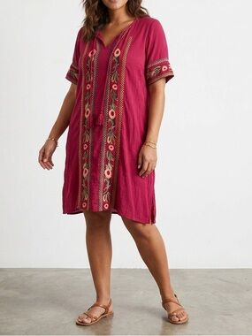 orange creek Deep Red Cotton Top